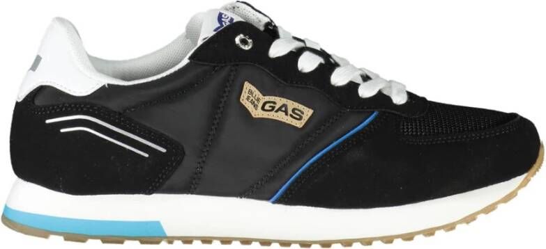 GAS Sportieve Vetersneakers Zwart Black Heren