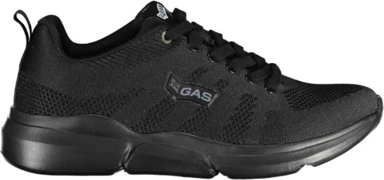 GAS Sportieve Vetersneakers Zwart Black Heren