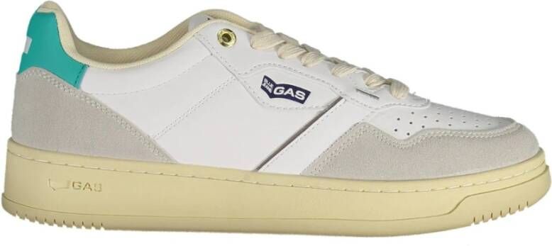 GAS Sportieve witte vetersneakers met logo White Dames