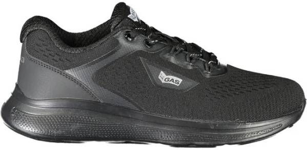 GAS Zwarte Polyester Sneaker met Flair Gebreid Black Dames