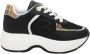 Gattinoni Zwarte Sneakers met Witte Contrastinzetten en Planetariumprint Black Dames - Thumbnail 1