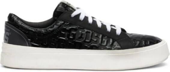 Gcds Zwarte Monogram Sneaker met Logo Detail Black