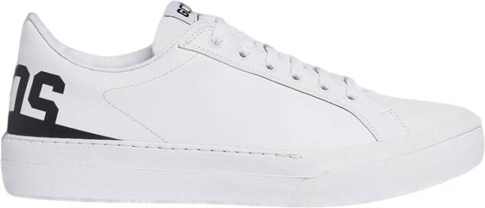 Gcds Witte Logo Sneakers Veters Rubberen Zool White Dames