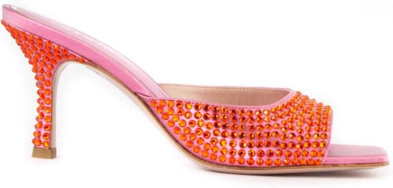 Gedebe Heeled Mules Pink Dames