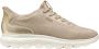 Geox Beige Casual Textiel Sneakers met 3 cm Rubberen Zool Beige Dames - Thumbnail 1