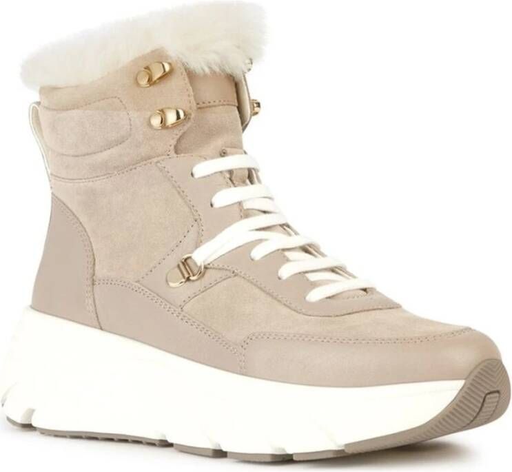 Geox Beige Enkellaarsjes voor Dames Beige Dames