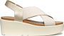 Geox Beige Platte Sandalen voor Vrouwen Beige Dames - Thumbnail 1