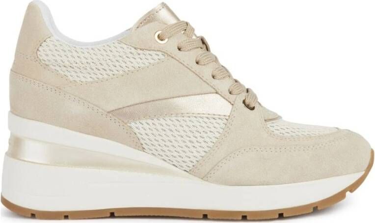 Geox Beige Sneakers voor Vrouwen Beige Dames