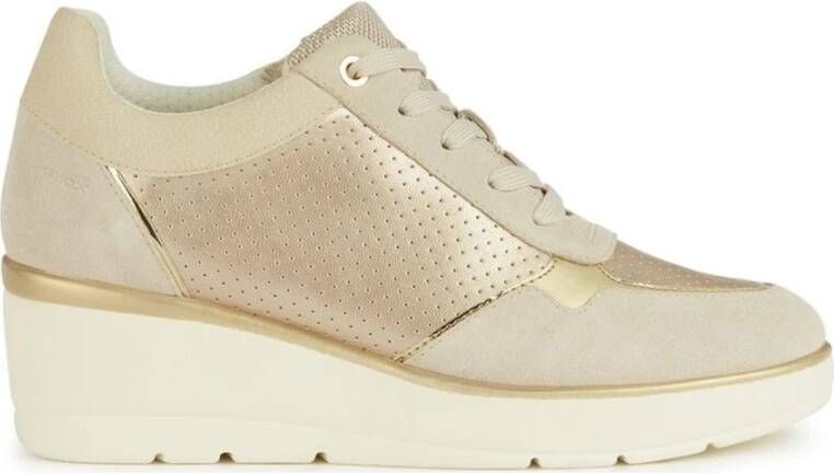 Geox Beige Sneakers voor Vrouwen Beige Dames