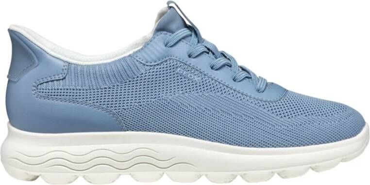 Geox Blauwe Casual Textiel Sneakers Vrouwen Blue Dames