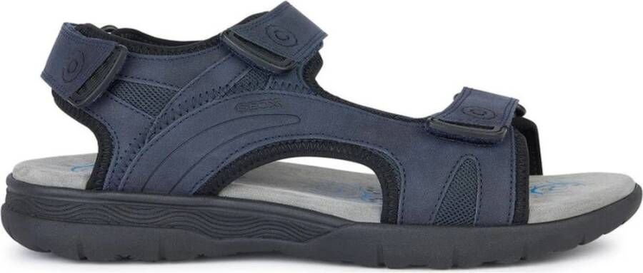 Geox Blauwe Platte Sandalen voor Mannen Blue Heren