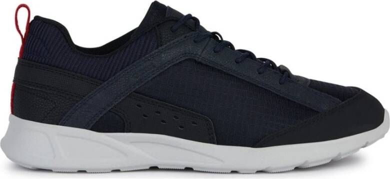 Geox Blauwe Sanzio Sneakers voor Mannen Blue Heren