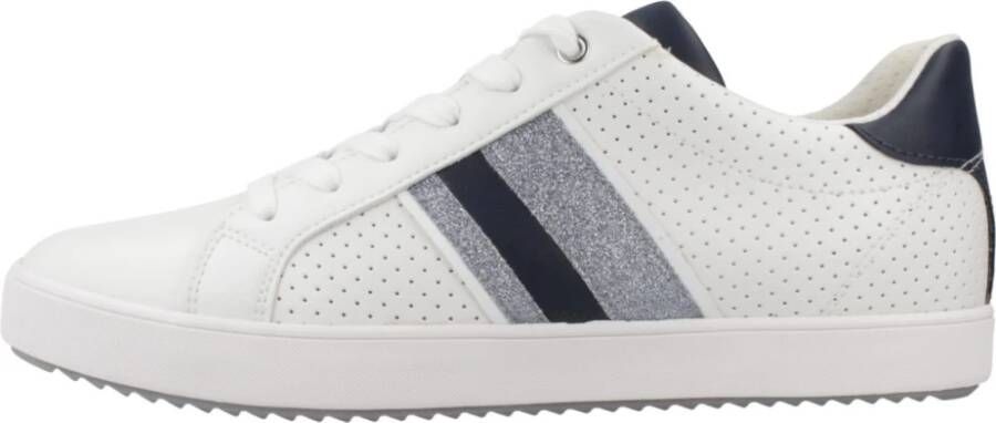 Geox Bloemen Sneakers voor Vrouwen White Dames