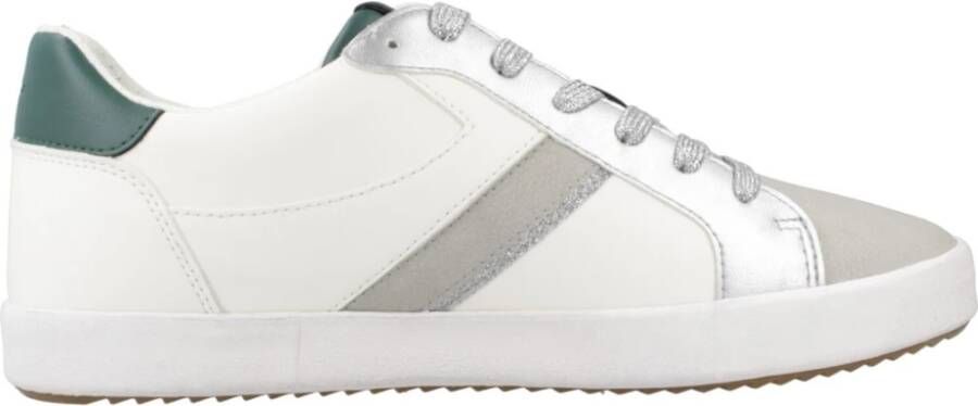 Geox Casual Sneakers met Bloemenpatroon White Dames