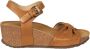 Geox Elegante Enkelband Sleehak Sandalen Brown Dames - Thumbnail 2