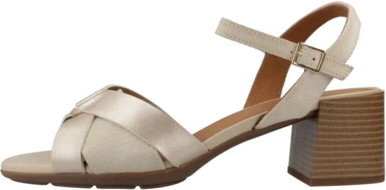 Geox Elegante High Heel Sandalen voor Vrouwen Beige Dames