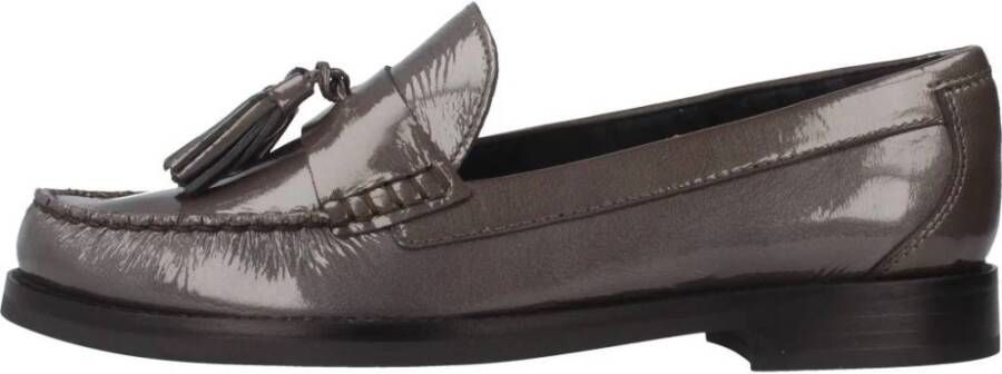 Geox Grijze Patentleren Kwastloafers Gray Dames