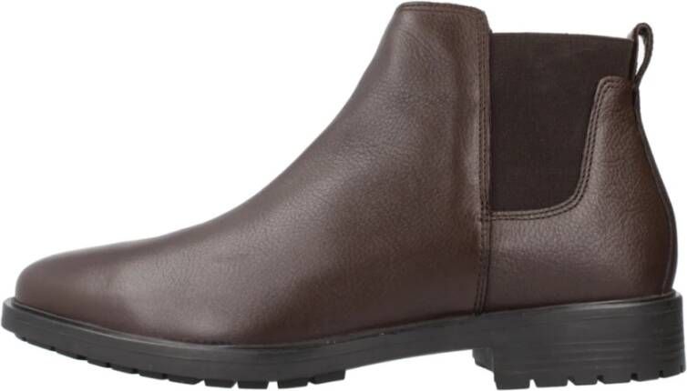 Geox Klassieke Chelsea Boots in Kapsian Stijl Brown Heren