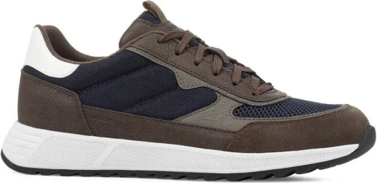 Geox Olijf Marine Sneakers voor Mannen Multicolor Heren