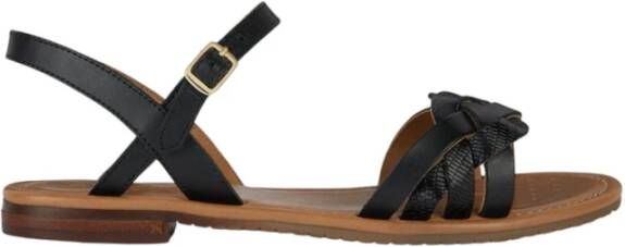 Geox Platte Sandalen Black Dames