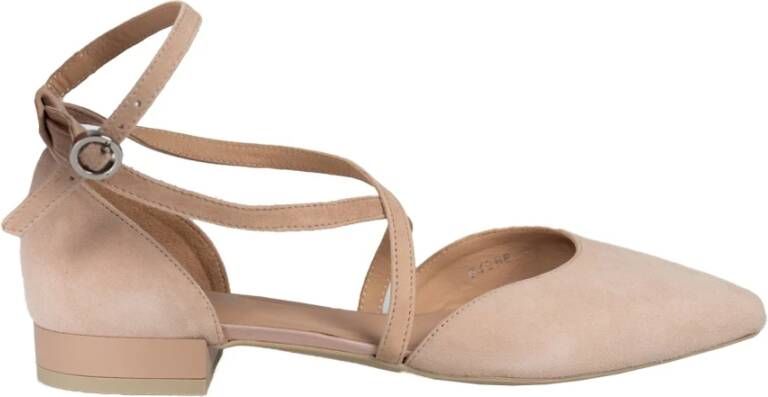 Geox Puntige Neus Enkelband Sandalen Beige Dames