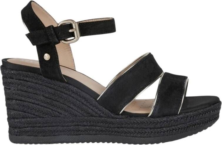 Geox Flat Sandals Zwart Dames