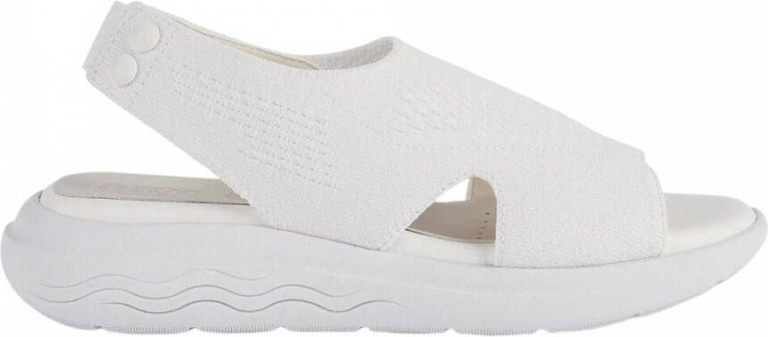 Geox Witte platte sandalen voor vrouwen White Dames