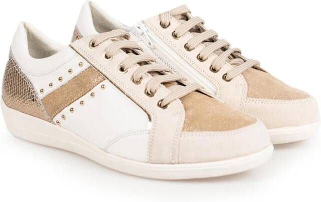 Geox Vetersneakers met rits White Dames