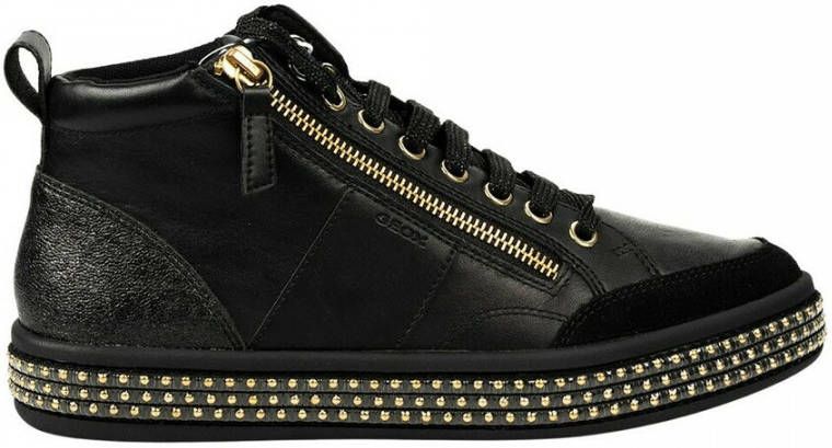 Geox Vetersneakers met rits en versierde zool Black Dames