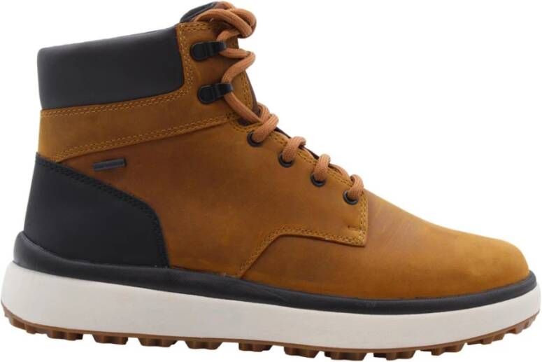 GEOX U36FZC Heren sneakersHeren veterschoenVrije tijd half-hoog Cognac