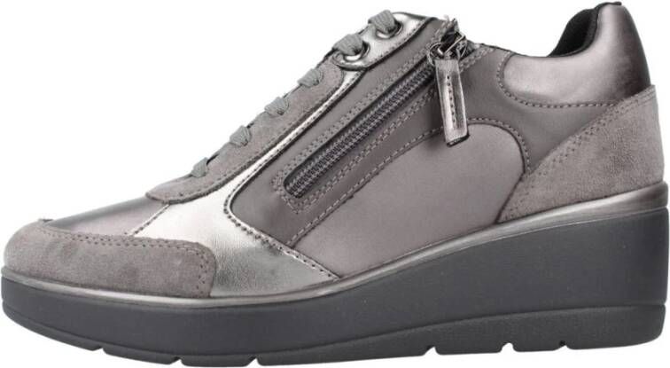 Geox Stijlvolle Casual Sneakers voor Vrouwen Gray Dames