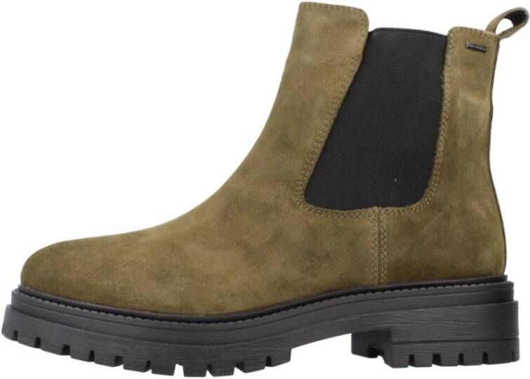 Geox Stijlvolle Chelsea Boots met Iridea Design Green Dames