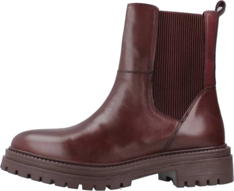 Geox Stijlvolle Chelsea Boots met Iridea-detail Red Dames