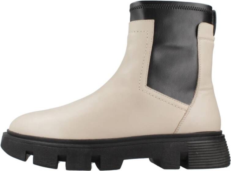 Geox Stijlvolle Chelsea Boots voor vrouwen Beige Dames