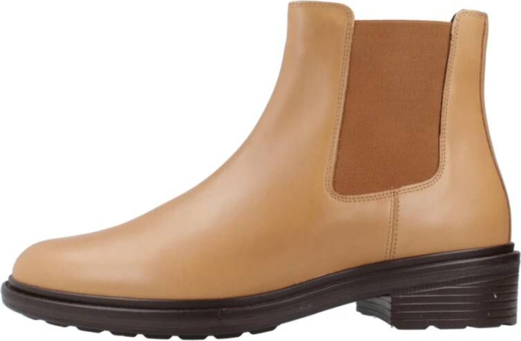 Geox Stijlvolle Chelsea Boots voor wandelplezier Brown Dames