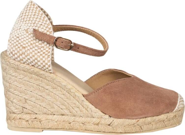 Geox Stijlvolle Espadrilles met Sleehak Pink Dames