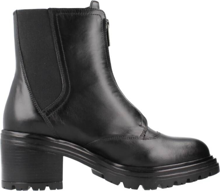 Geox Stijlvolle Heeled Boots Black Dames