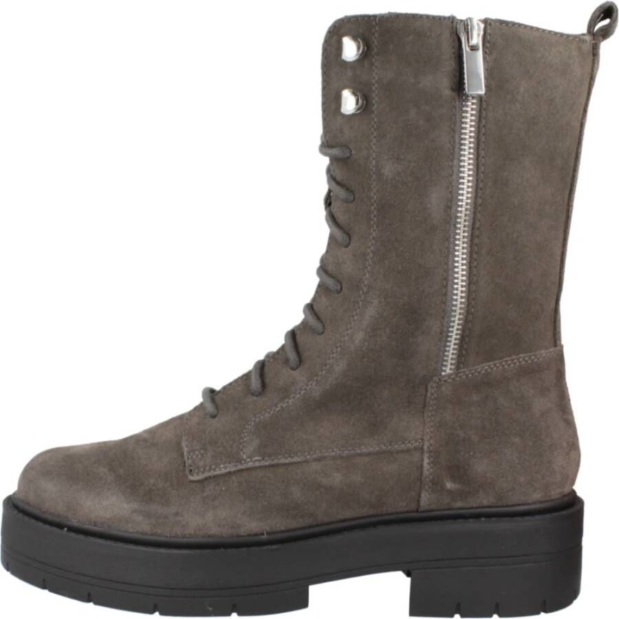 Geox Stijlvolle Lace-up Laarzen Gray Dames