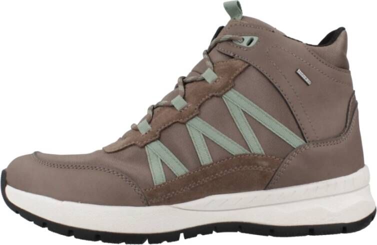 Geox Stijlvolle Lace-up Laarzen voor Mannen Brown Dames