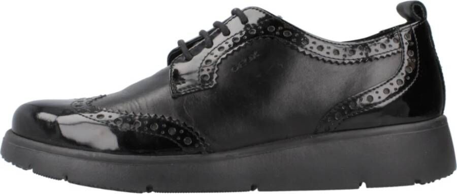 Geox Stijlvolle Lace-up Laarzen voor Vrouwen Black Dames