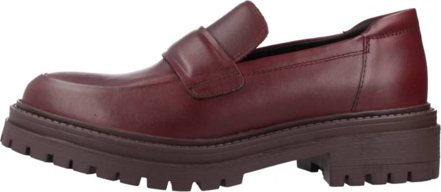 Geox Stijlvolle Loafers met Iridea-details Red Dames