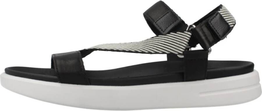 Geox Stijlvolle platte sandalen Black Dames