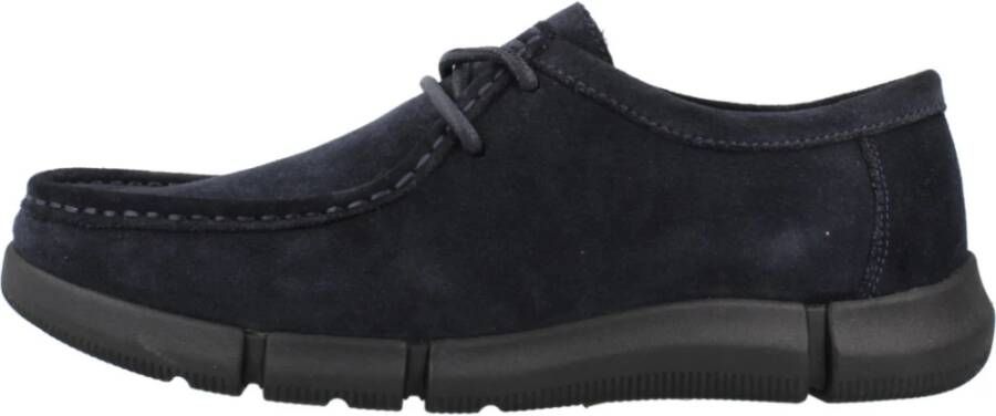 Geox Stijlvolle Veterschoenen voor Mannen Blue Heren