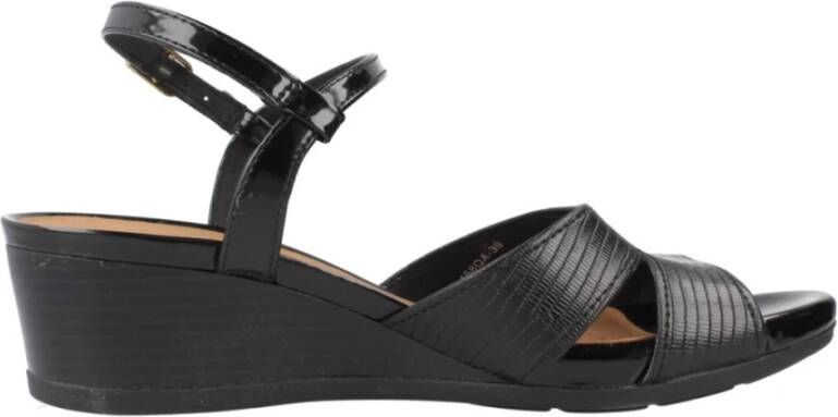 Geox Stijlvolle Wedges voor Vrouwen Black Dames