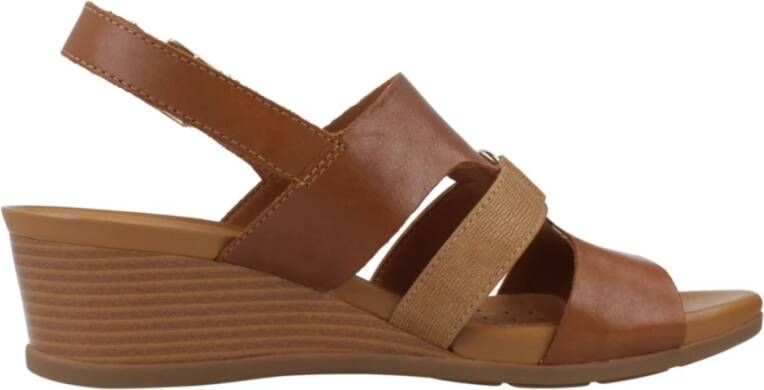 Geox Stijlvolle Wedges voor Vrouwen Brown Dames