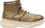 Geox Vetersneakers met metallic glans Yellow Dames - Thumbnail 1