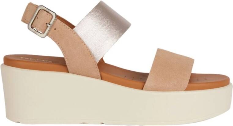 Geox Wig Sandalen Beige Dames