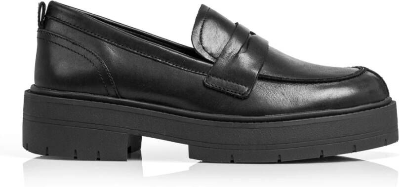 Geox Zwarte Leren Damesschoenen Spherica Stijl Black Dames