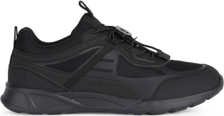 Geox Zwarte Sanzio Sneakers voor Mannen Black Heren