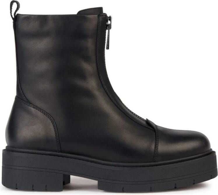 Geox Zwarte Spherica EC7 Enkellaarsjes Black Dames